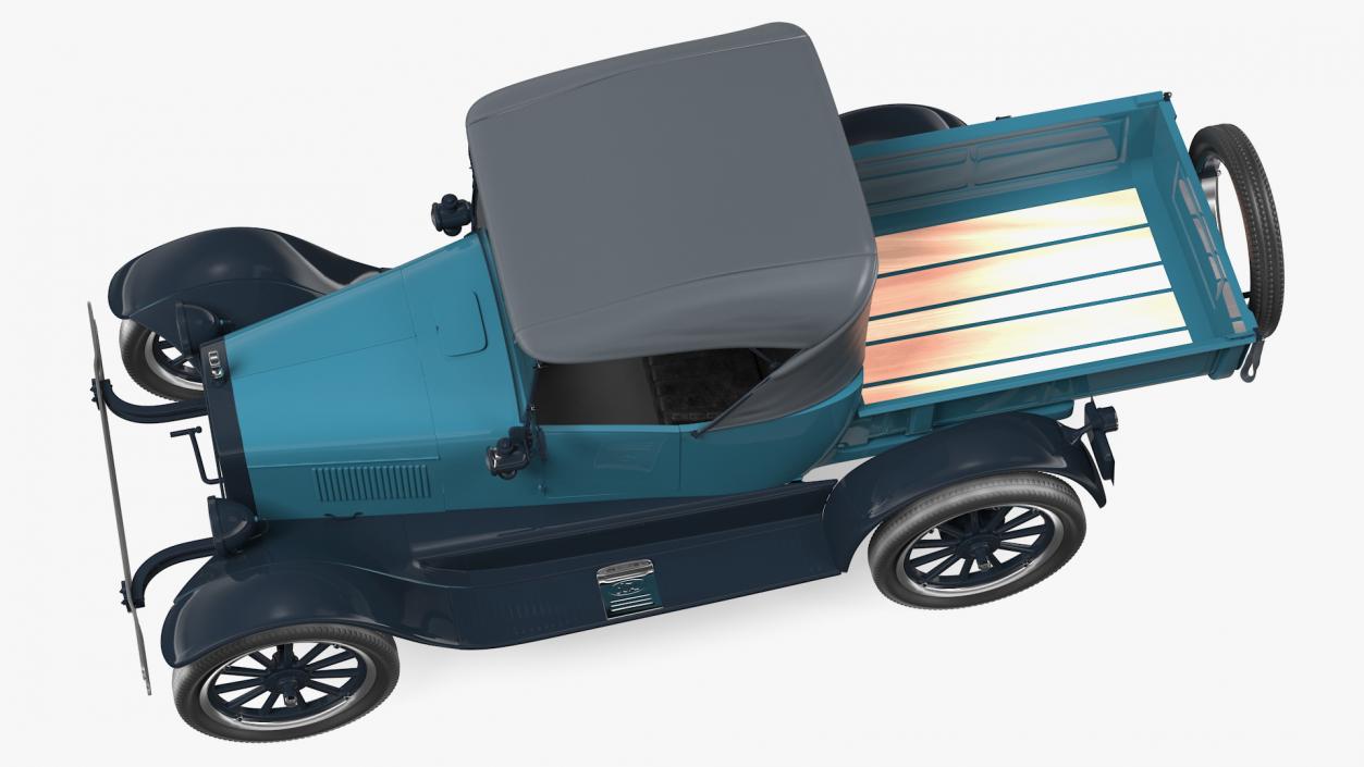 3D model Ford Model T Roadster Pickup Rigged