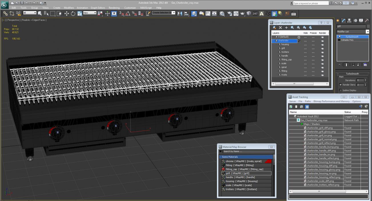 3D model Gas Charbroiler