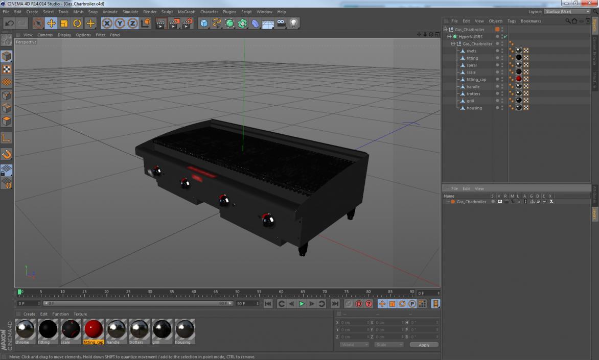 3D model Gas Charbroiler