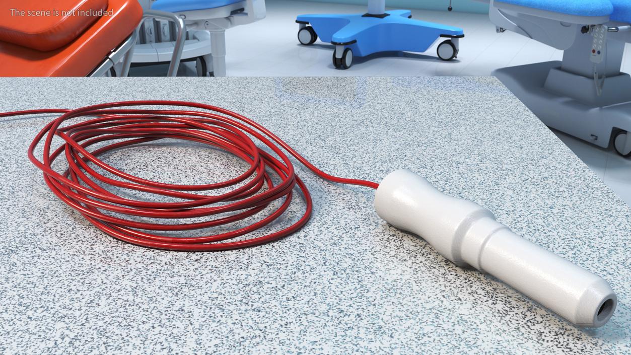 3D Rolled Red Wire with Surface Electrode model