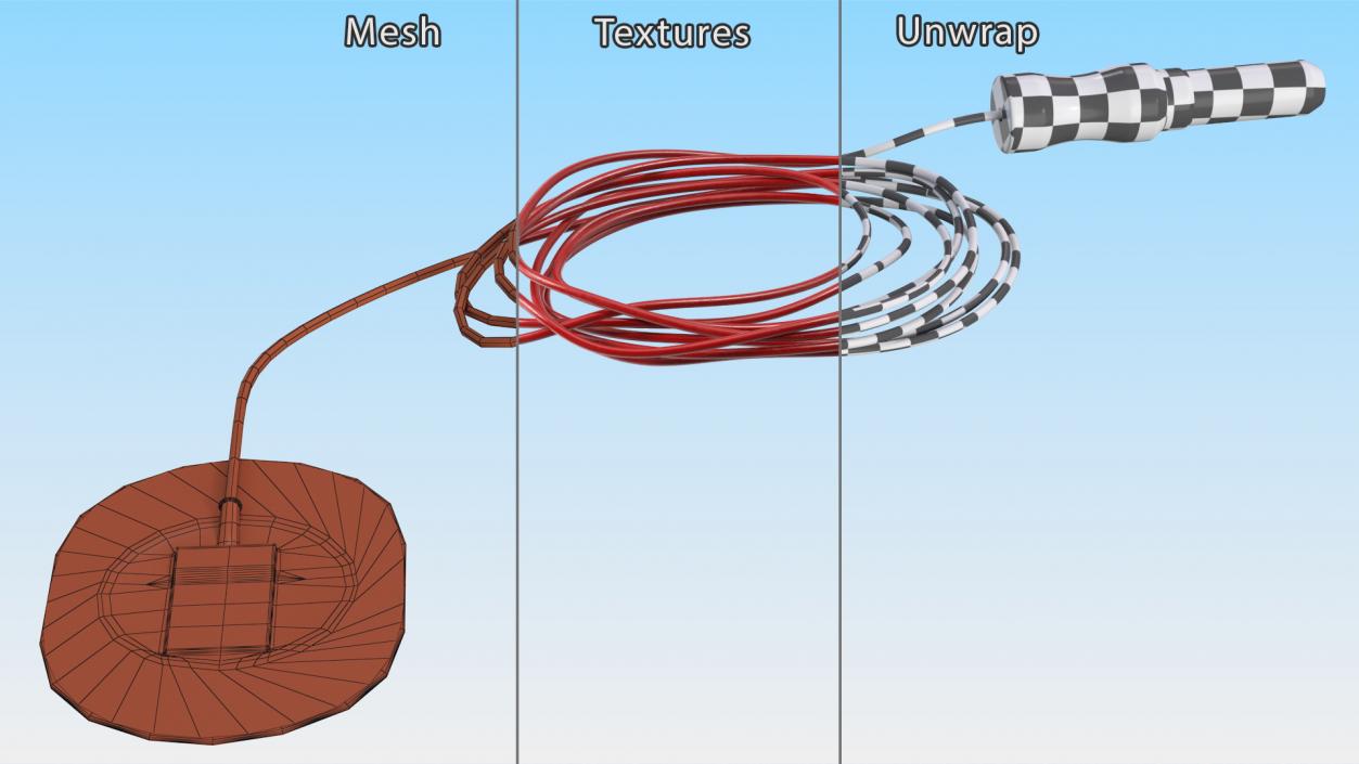 3D Rolled Red Wire with Surface Electrode model