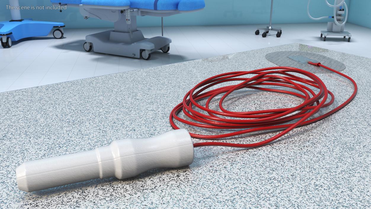 3D Rolled Red Wire with Surface Electrode model