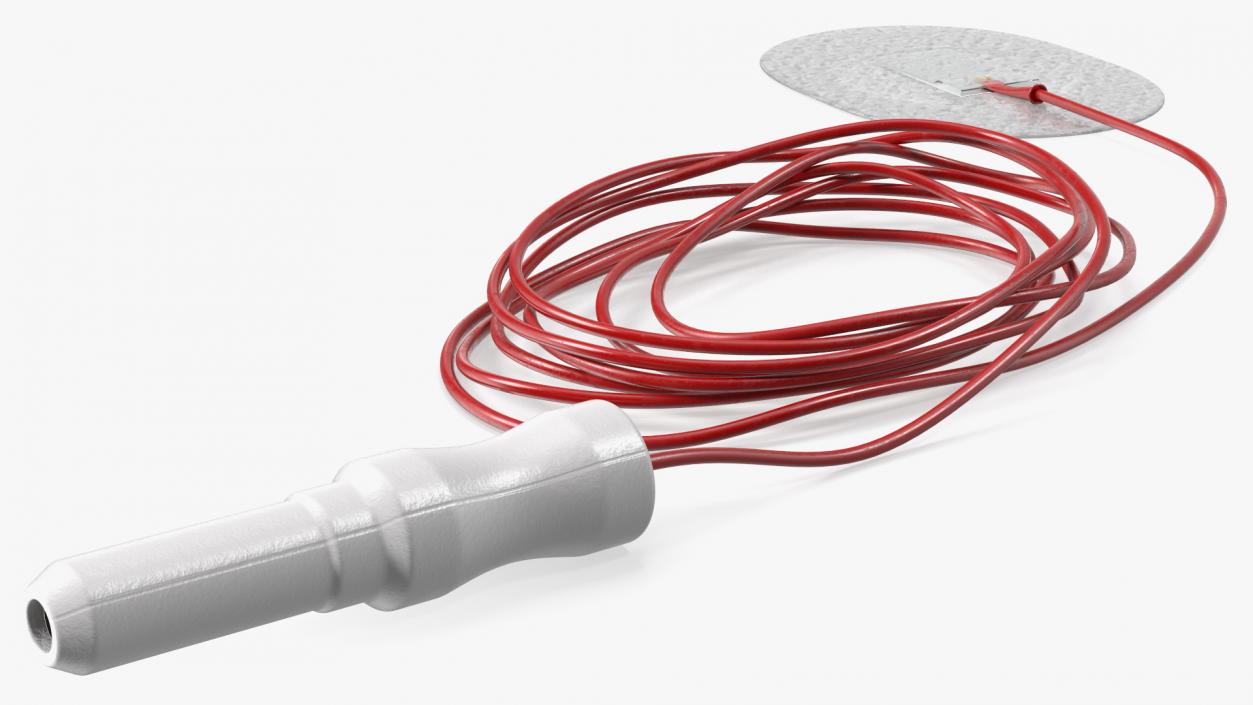 3D Rolled Red Wire with Surface Electrode model