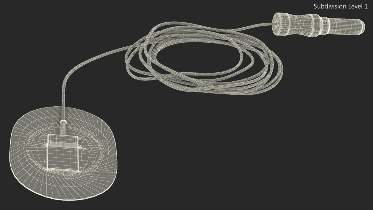 3D Rolled Red Wire with Surface Electrode model