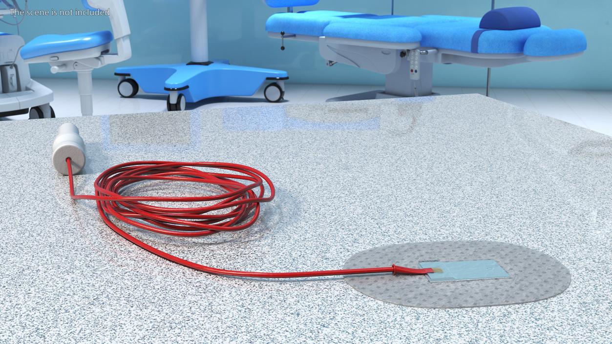 3D Rolled Red Wire with Surface Electrode model