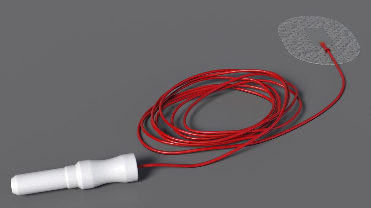 3D Rolled Red Wire with Surface Electrode model