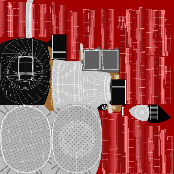 3D Rolled Red Wire with Surface Electrode model