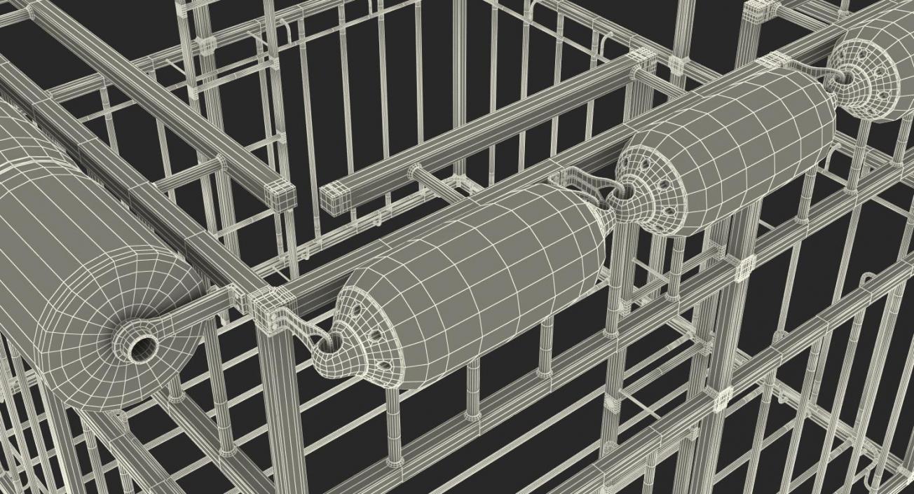 Shark Cage Diving Rigged 3D model