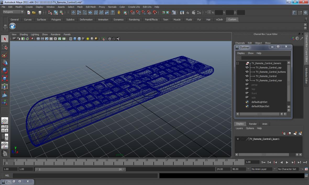 3D model Samsung TV Remote Control