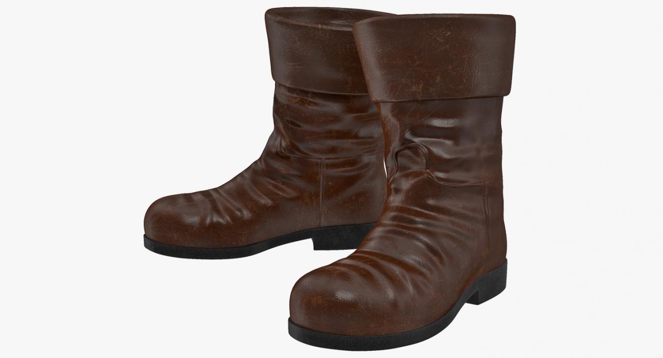 Old Leather Boots 3D