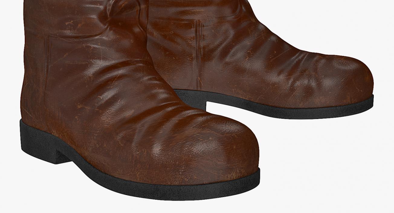 Old Leather Boots 3D