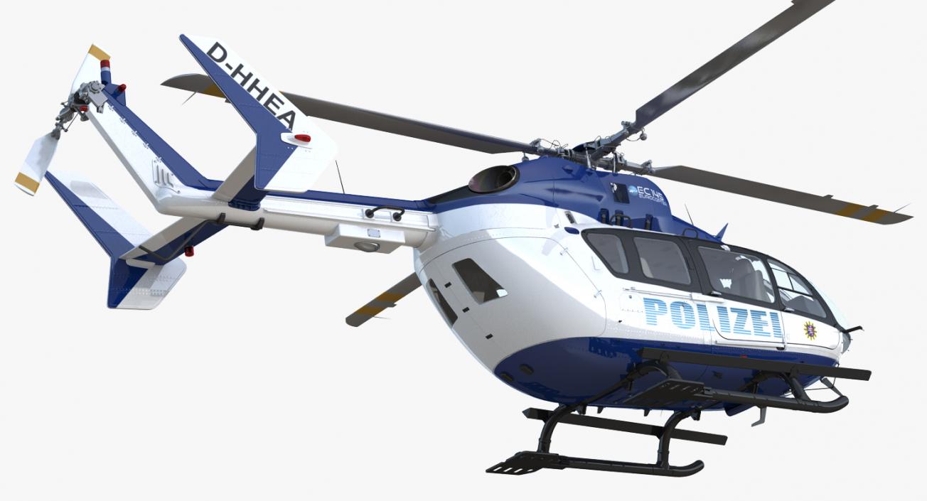 3D Eurocopter EC145 German Police Helicopter