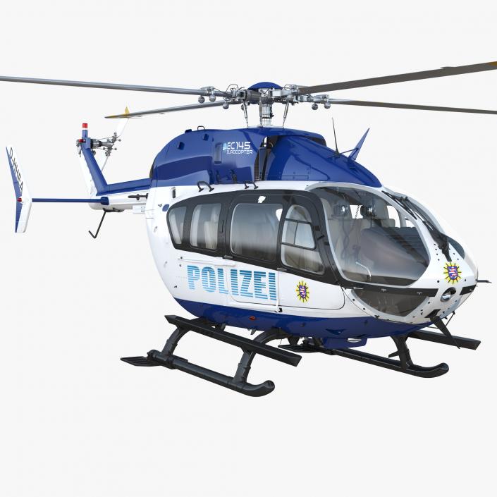 3D Eurocopter EC145 German Police Helicopter