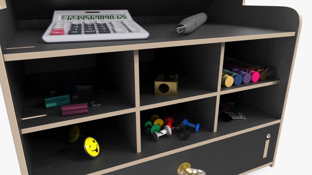 3D Office Stationery Organizer with Supplies