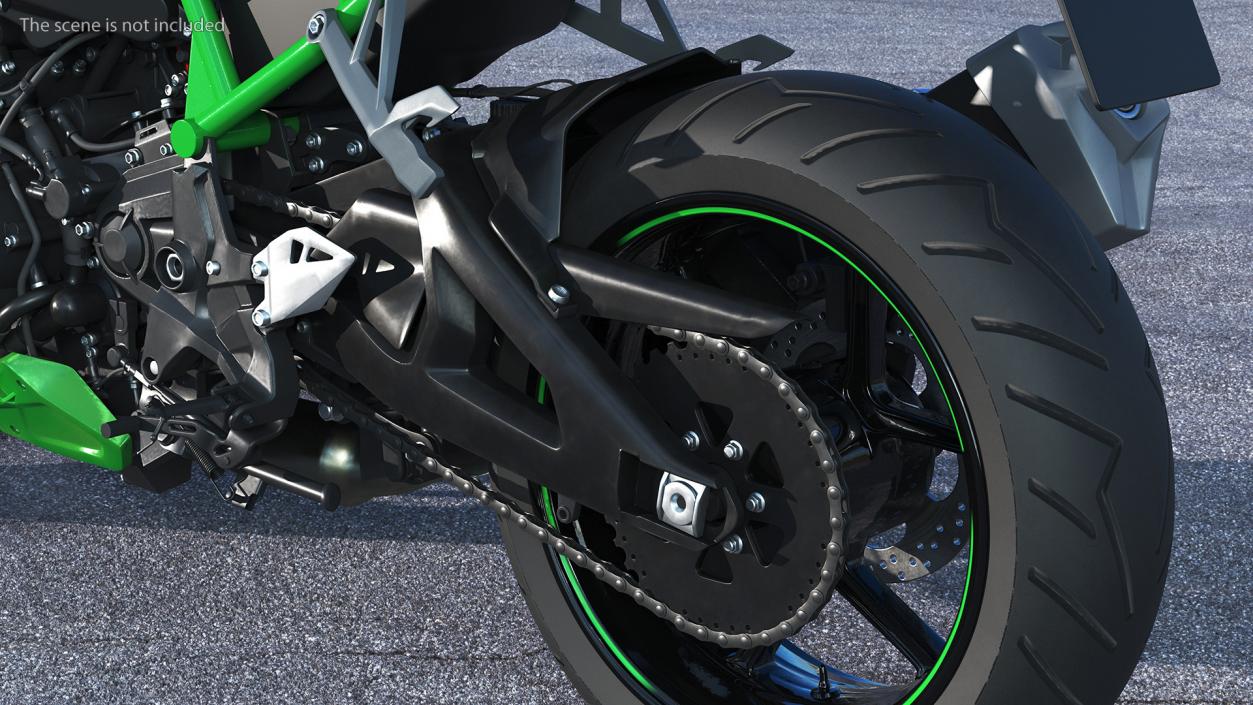 3D Sport Bike Motorcycle Rigged model