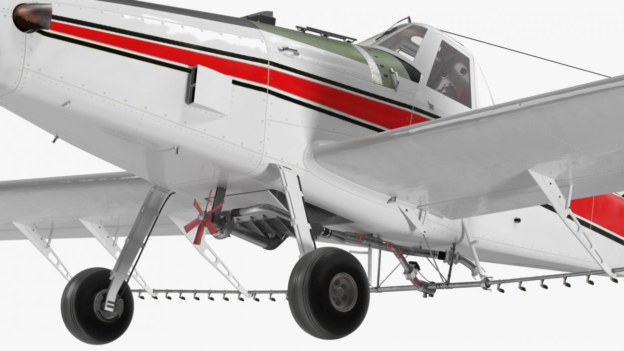 Agricultural Aircraft White Rigged 3D model