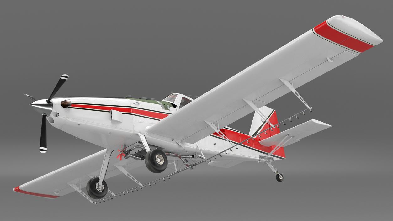 Agricultural Aircraft White Rigged 3D model