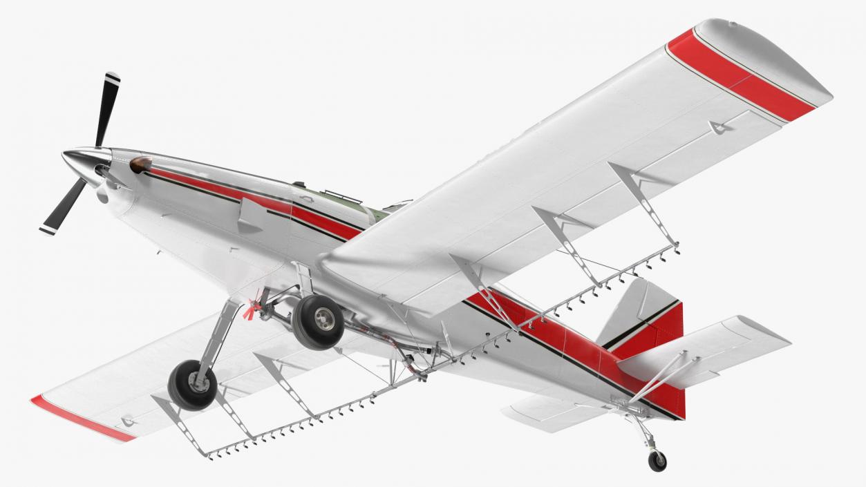 Agricultural Aircraft White Rigged 3D model