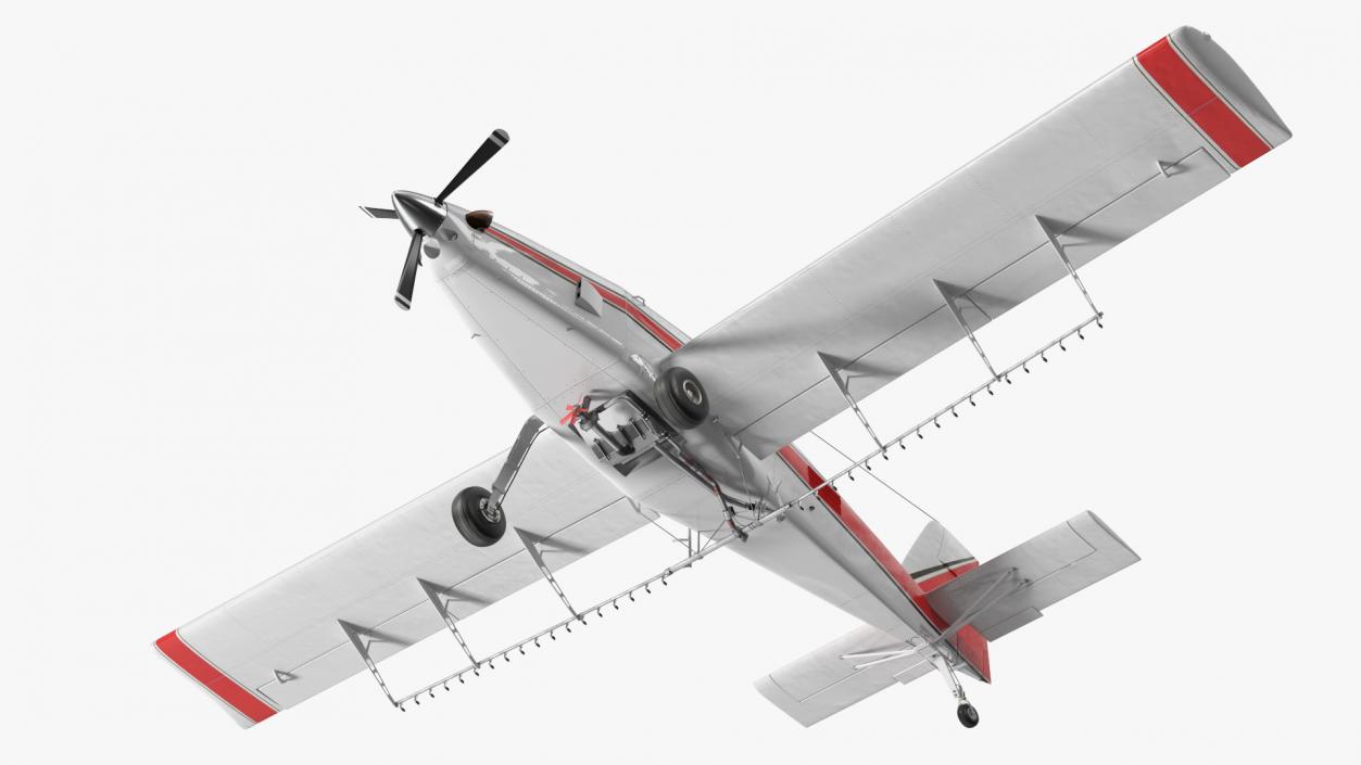 Agricultural Aircraft White Rigged 3D model