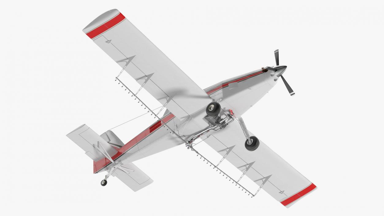 Agricultural Aircraft White Rigged 3D model