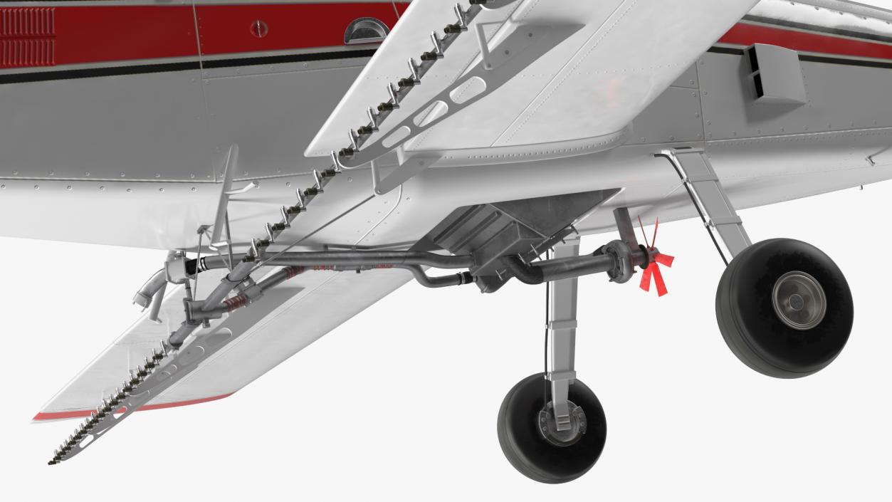 Agricultural Aircraft White Rigged 3D model