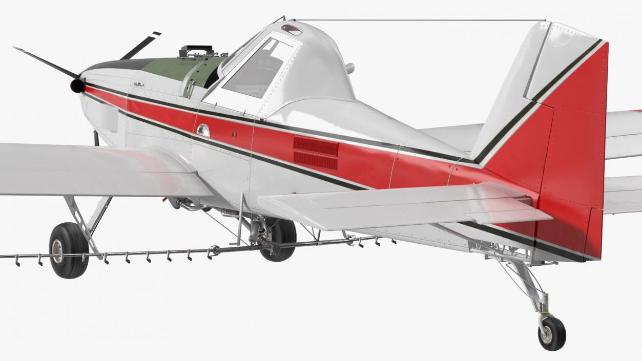 Agricultural Aircraft White Rigged 3D model