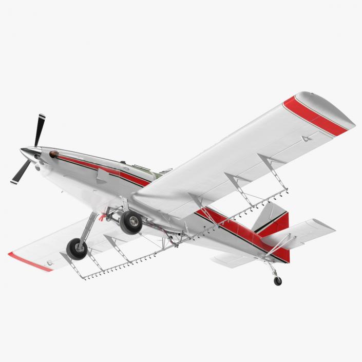 Agricultural Aircraft White Rigged 3D model