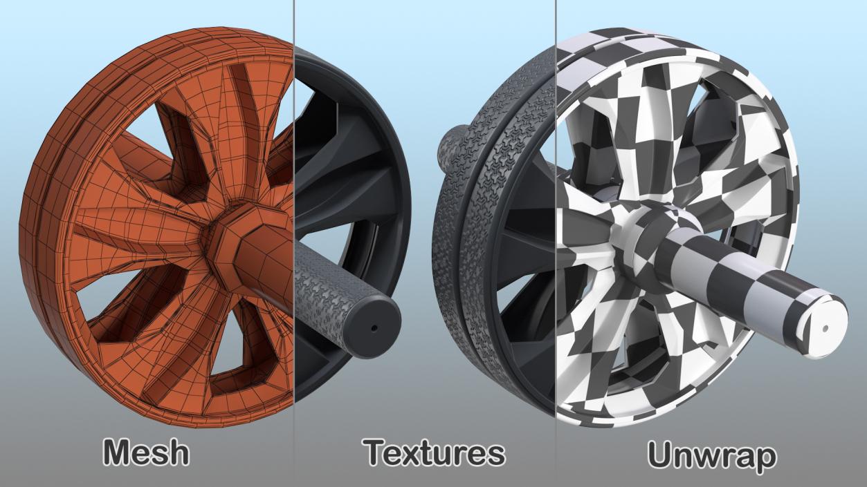 Abdominal Roller Wheel 3D