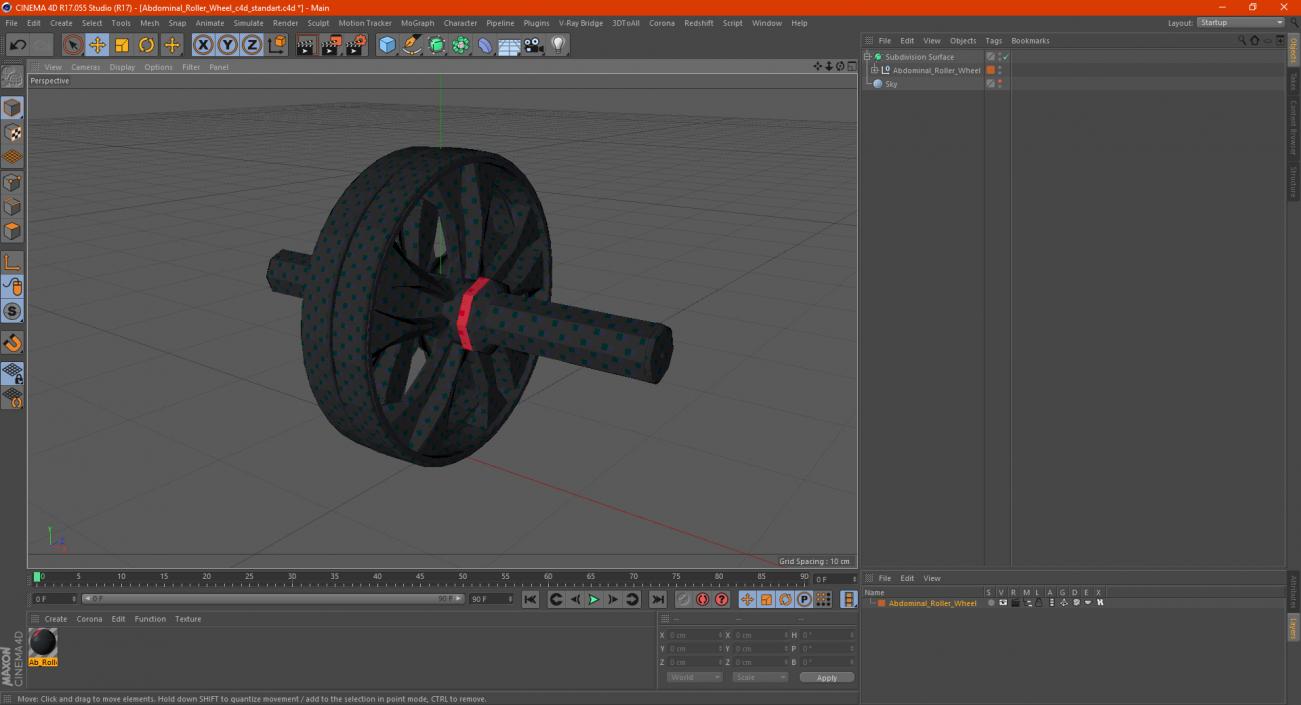 Abdominal Roller Wheel 3D