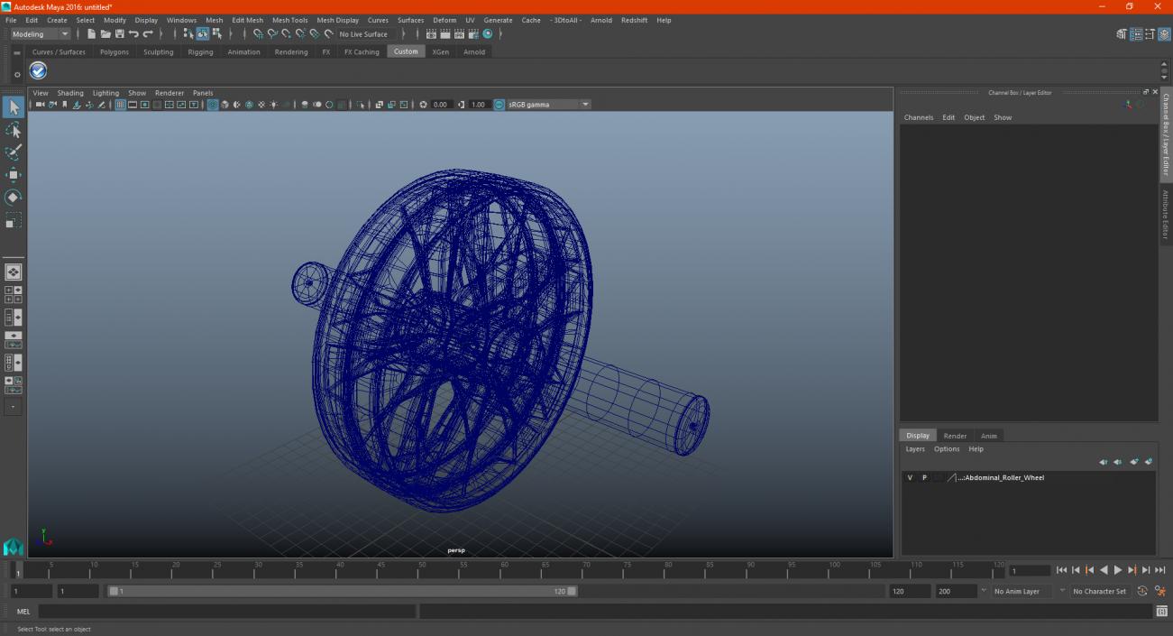 Abdominal Roller Wheel 3D