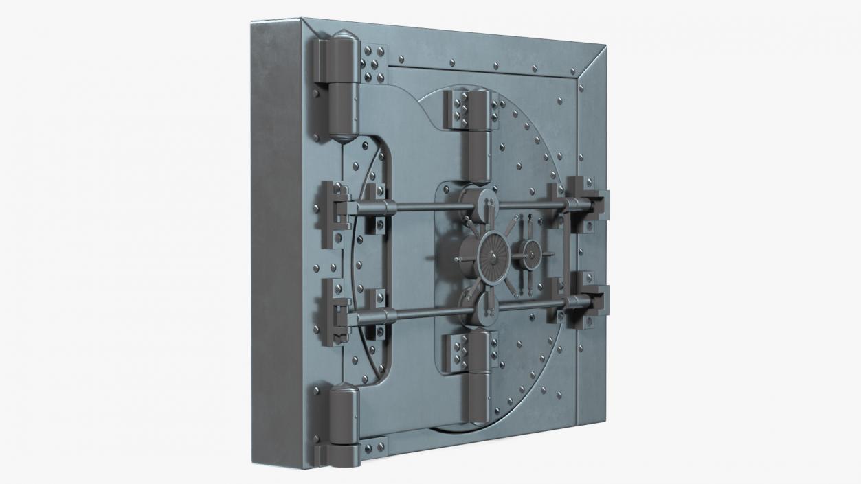 3D model Security Dark Metal Bank Vault Door