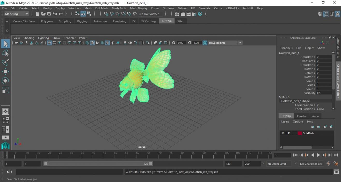 3D model Goldfish