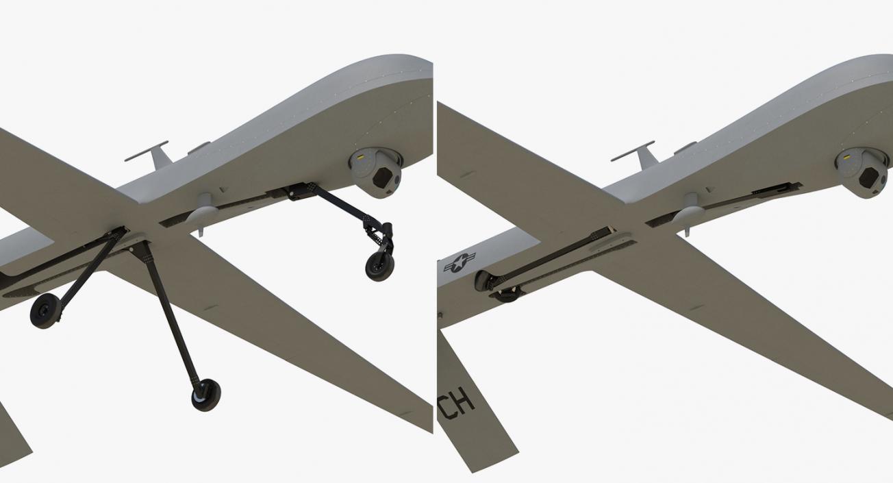 3D UAV Rigged 4 Collection model