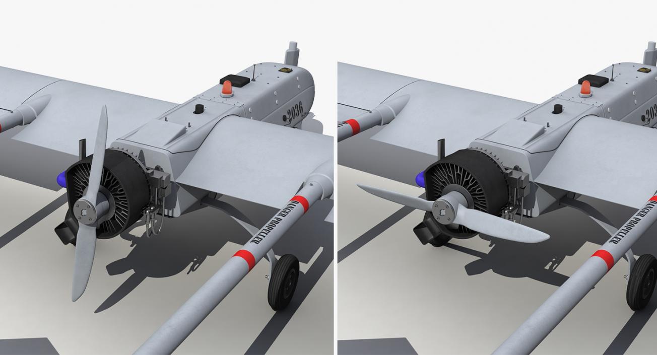 3D UAV Rigged 4 Collection model