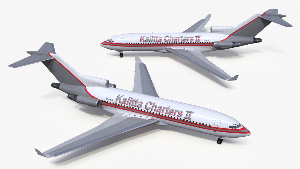 Charter Boeing 727-100 Kalitta Charters 3D model