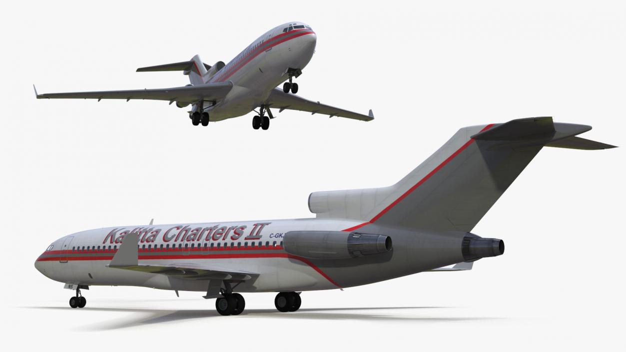 Charter Boeing 727-100 Kalitta Charters 3D model