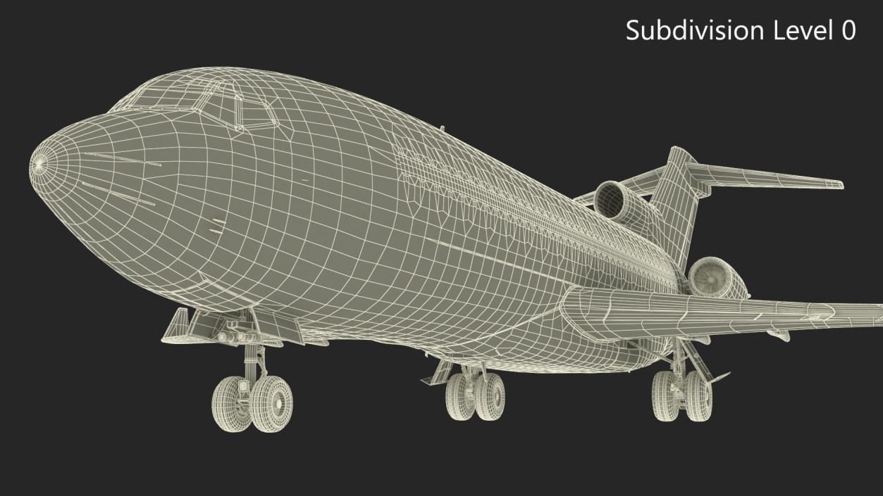 Charter Boeing 727-100 Kalitta Charters 3D model