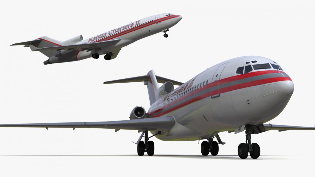 Charter Boeing 727-100 Kalitta Charters 3D model