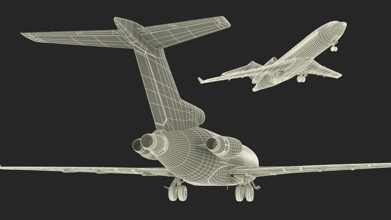 Charter Boeing 727-100 Kalitta Charters 3D model