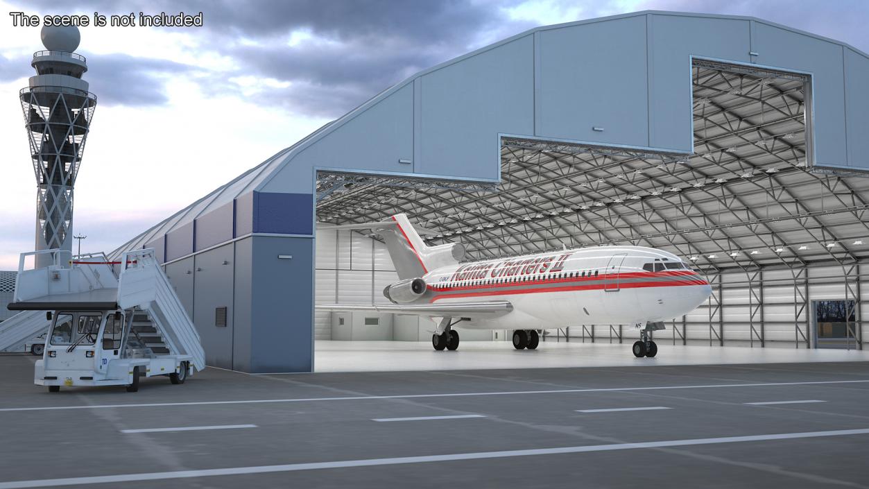 Charter Boeing 727-100 Kalitta Charters 3D model