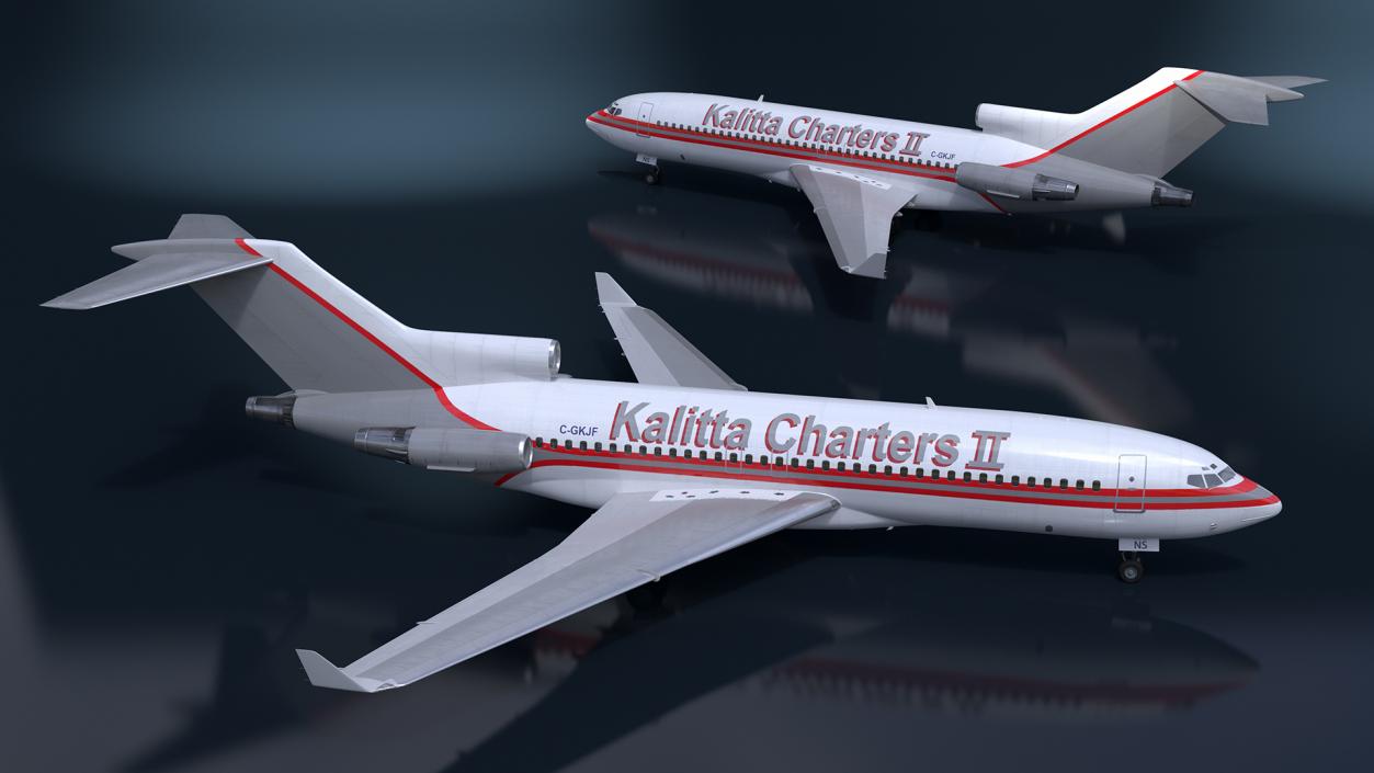 Charter Boeing 727-100 Kalitta Charters 3D model