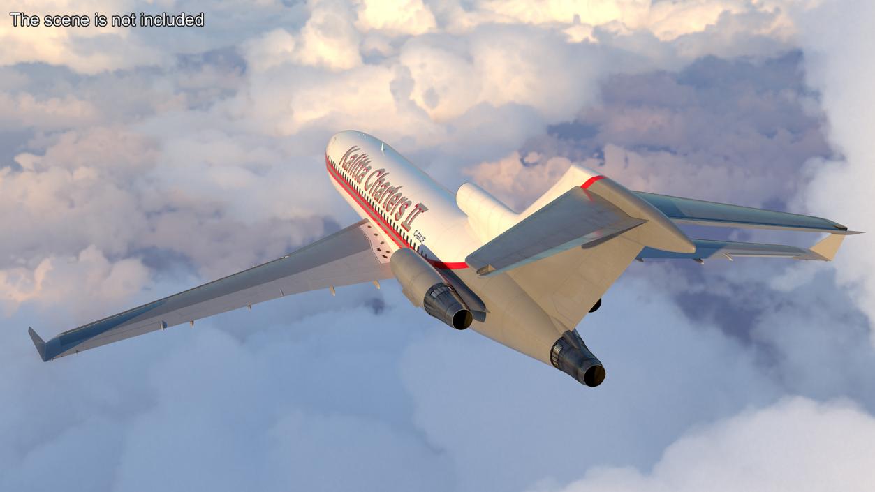 Charter Boeing 727-100 Kalitta Charters 3D model