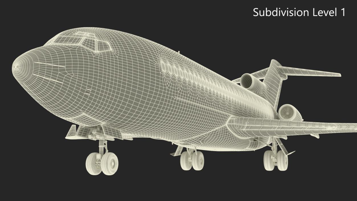 Charter Boeing 727-100 Kalitta Charters 3D model