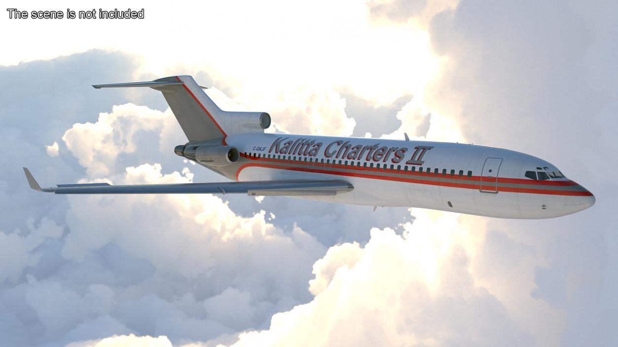 Charter Boeing 727-100 Kalitta Charters 3D model