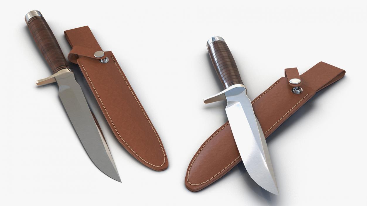 3D Knives with Sheath Collection 2