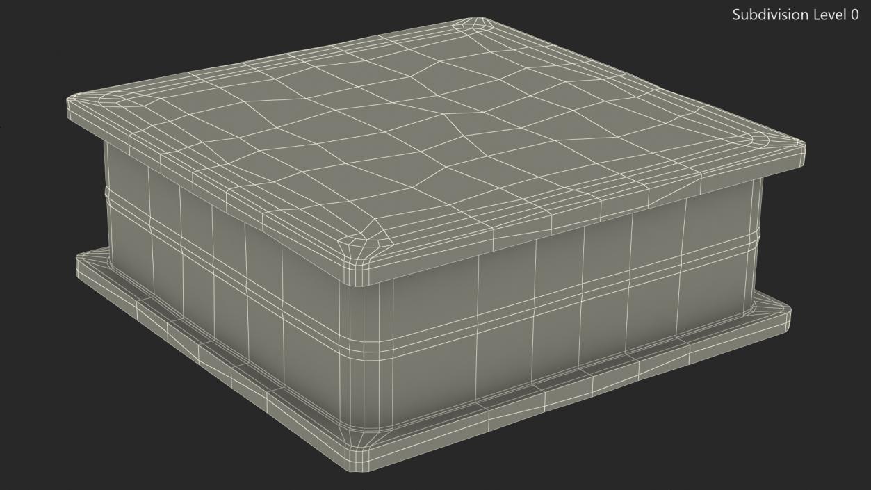 3D Blue Square Glass Block model