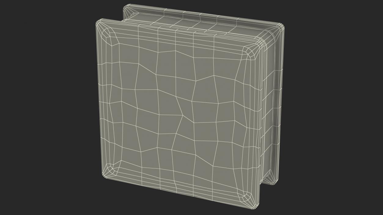 3D Blue Square Glass Block model