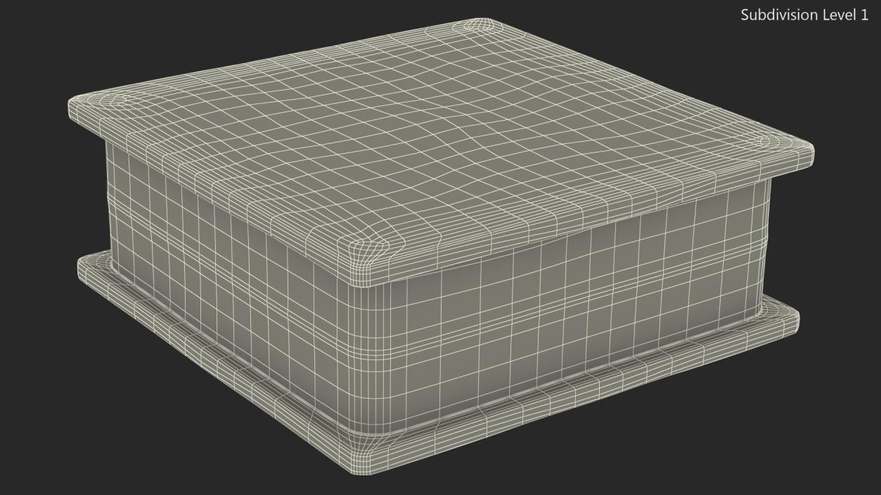 3D Blue Square Glass Block model