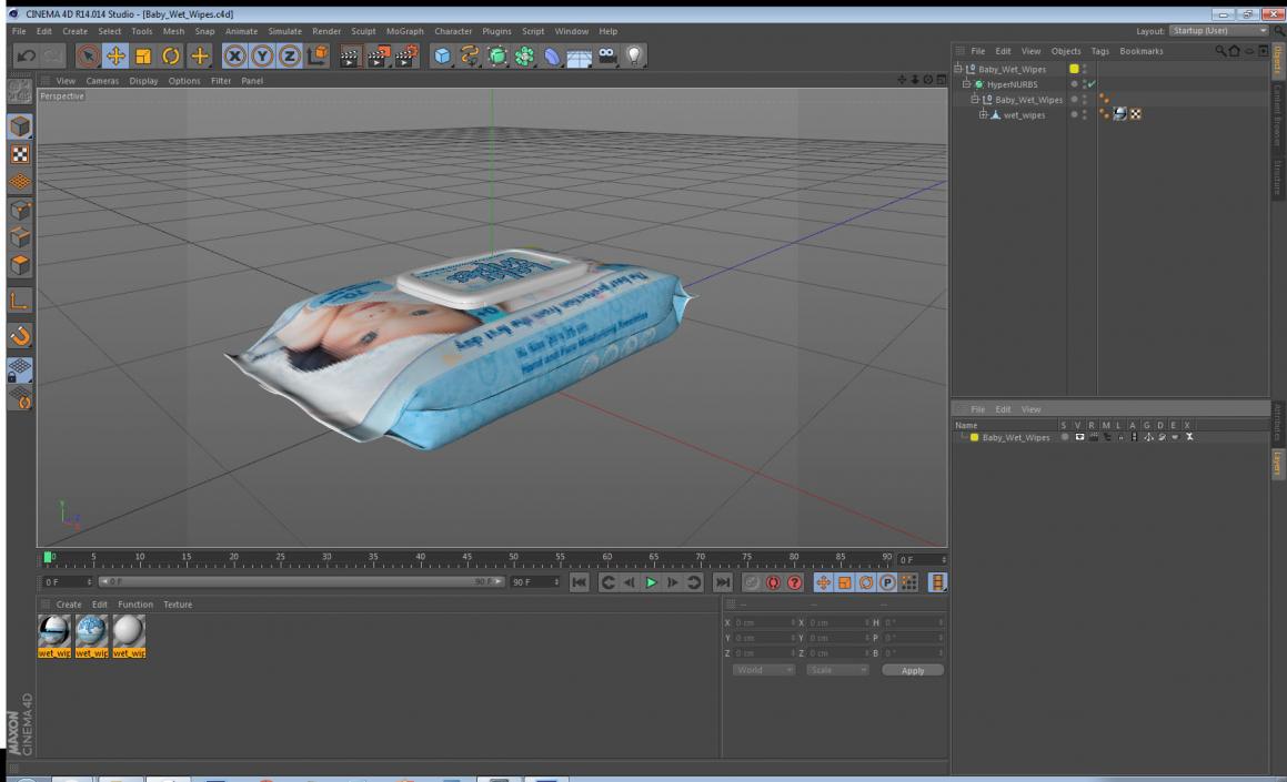 Baby Wet Wipes 3D model