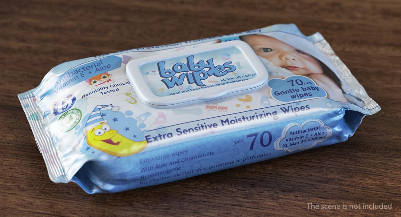 Baby Wet Wipes 3D model